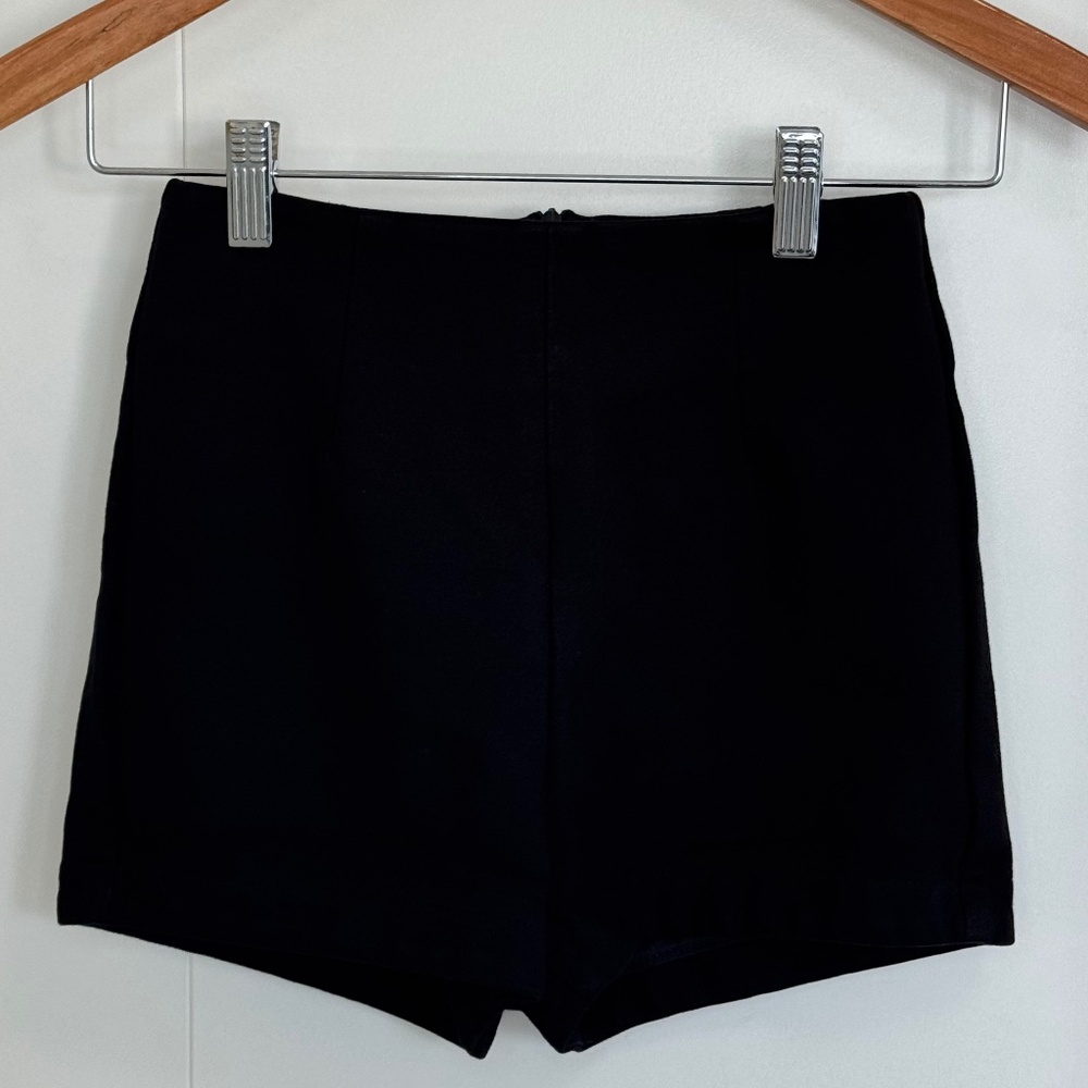 Women’s High-Waisted Black Shorts | Back Zip | Size S (24–25” Waist)